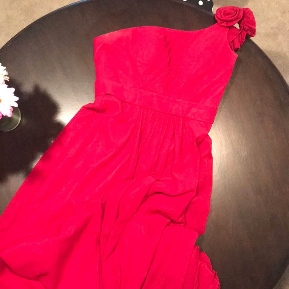 Beautiful one shoulder bridesmaid or prom dress